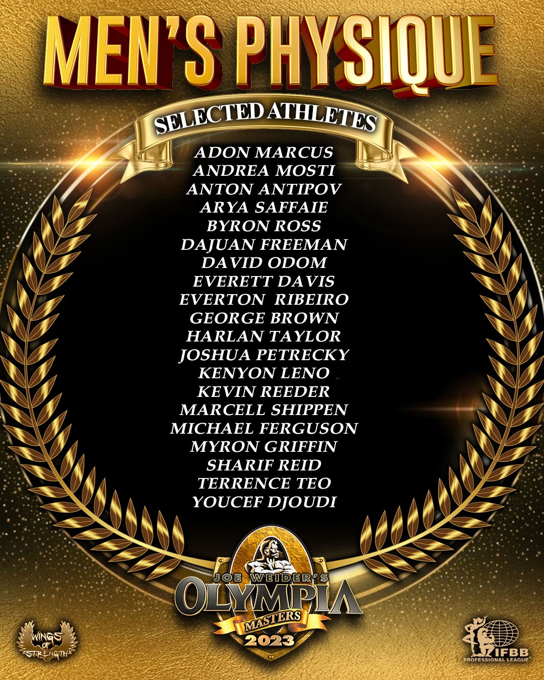 MASTERS OLYMPIA RETURNS Olympia Weekend